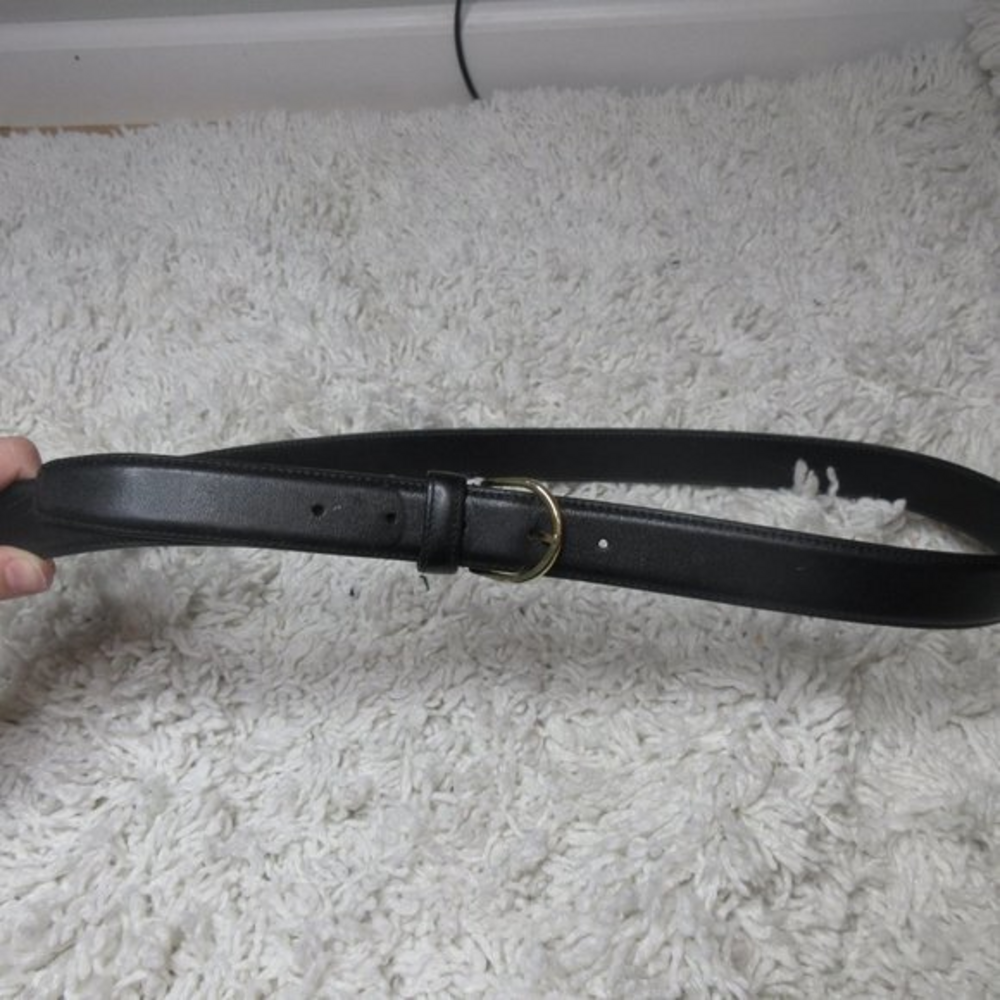 Longhi for Maus & Hoffman black leather belt‎